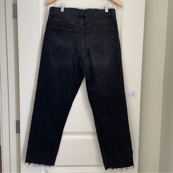 Sky High Rise Cheeky Straight Jeans with Washwell size 30 Regular in Black Rinse - Picture 11 of 14
